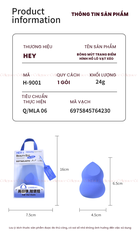[HEY-KMHDP] H-9001 - Bông Mút Trang Điểm Nền HEY Beauty Egg Hình Hồ Lô Vạt Xéo 24g