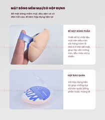 H-9006 - Bông Mút Khô Và Ướt HEY Size Lớn Kèm Hộp Đựng Q Dan Cotton Candy Puff 33g