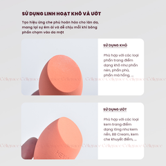 [HEY-KMHDP] H-9002 - Bông Mút Trang Điểm Nền HEY Beauty Egg Hình Giọt Nước Vạt Xéo 27g