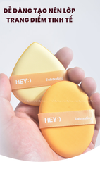 H-9011 - Set 2 Bông Mút Tán Kem Nền, Phấn Nước HEY Powder Puff 90g