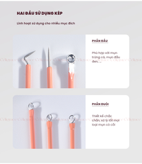 H-9003 - Set Dụng Cụ Nặn Mụn HEY Chuyên Dụng Kèm Hộp Đựng Acne Needle 36g