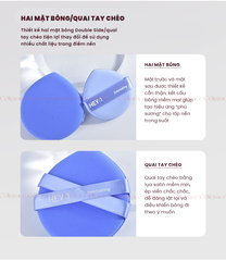 H-9008 - Set 2 Bông Mút Tán Kem Nền, Phấn Nước HEY Powder Puff 21g