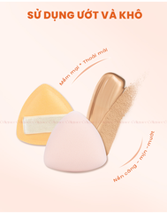 H-9014 - Set 3 Bông Mút Mini Xỏ Ngón HEY Thumb Puff 33g (Vàng)