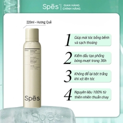 Dầu Gội Đầu Khô Phiên Bản Nâng Cấp Thêm Dầu Keratin & Arginine Kiểm Soát Dầu Spes Washing-Free Hair Spray 220ml