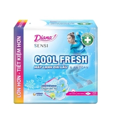 Băng Vệ Sinh Diana Sensi Cool Fresh Có Cánh - Mặt Bông - (Xanh Dương) - (Che tên sản phẩm khi giao hàng)