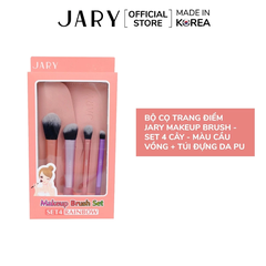 Bộ Cọ Trang Điểm 4 Cây Kèm Túi Đựng Da PU JARY Makeup Brush Set