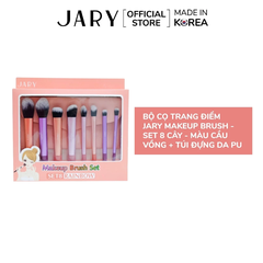 Bộ Cọ Trang Điểm Set 8 Cây Kèm Túi Đựng Da PU Jary Makeup Brush