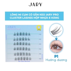 Lông Mi Cụm Có Sẵn Keo Jary Pro Cluster Lashes - Hộp Nhựa 6 Hàng (Không vỏ giấy)