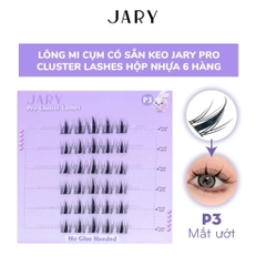 Lông Mi Cụm Có Sẵn Keo Jary Pro Cluster Lashes - Hộp Nhựa 6 Hàng (Không vỏ giấy)
