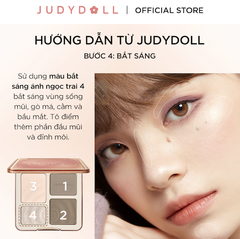 Bảng Phấn Bắt Sáng Và Tạo Khối 4 Ô JUDYDOLL Highlight & Contour Palette 9g
