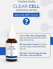 [SPECSAL24] Serum IMAGE Kiểm Soát Nhờn Và Kháng Khuẩn Clear Cell Restoring Serum Oil Free 28g