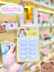 [TẶNG 10 NHẪN ĐỰNG KEO] [MI TRÊN - 5 CẶP] Mi Giả CÉLITA Gân Trong Tự Nhiên & Mềm Mại