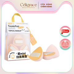 H-9014 - Set 3 Bông Mút Mini Xỏ Ngón HEY Thumb Puff 33g (Vàng)