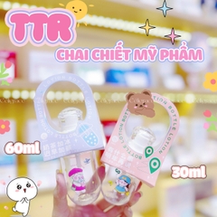 [1 CHAI] Chai Nhựa Chiết Mỹ Phẩm Tiện Lợi TTR Dạng Tròn - Đầu Pump