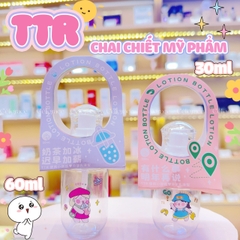 [1 CHAI] Chai Nhựa Chiết Mỹ Phẩm Tiện Lợi TTR Dạng Tròn - Đầu Pump
