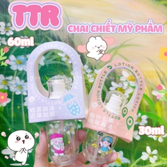 [1 CHAI] Chai Nhựa Chiết Mỹ Phẩm Tiện Lợi TTR Dạng Tròn - Đầu Pump