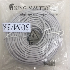 Dây cáp mạng bấm sẵn 2 đầu 30m RJ45 CAT5e UTP Kingmaster TY300