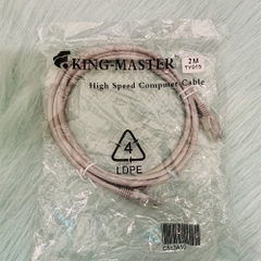 Dây cáp mạng bấm sẵn 2 đầu 2m RJ45 CAT5e UTP Kingmaster TY020 – Xám trắng