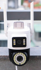 Camera Wifi Yoosee W-840 Đèn báo động  | 4K | Ngoài trời | 2 ống kính 2 khung hình