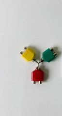 Jack chia AV 1BS - 2BS mạ xi trắng ( Bịch)