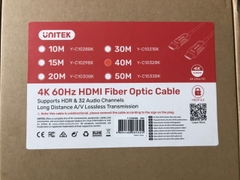 CÁP HDMI 2.0/4K - 20M ULTRAPRO ACTIVE OPTICAL UNITEK (Y-C 1030BK)