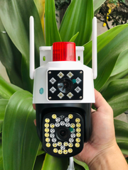 Camera Wifi Yoosee 10MP 2 khung hình Q44D  Đèn báo động đỏ | Ngoài trời | 2 ống kính 2 khung hình (Loại A - Bảo hành 1 năm)