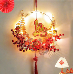 Liễn Tròn Treo Trang Trí Chữ Có Đèn Led