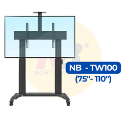 Khung treo tivi DI ĐỘNG North Bayou TW100 (75″-110″, Max tải 136kg | Có Remote tăng giảm chiều cao | Đóng gói: 120x50x25cm-41kg)