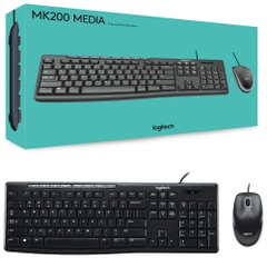 KB + Mouse Logitech MK200	Bàn phím + Chuột Optical độ nét cao, chống thấm, bền đẹp ( Bảo Hành 3 Năm )