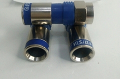 Rắc f5 nén (Conector RG6) màu xanh