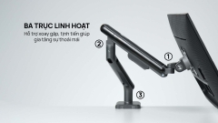 Arm 1 màn hình Humanmotion HyperWork A1C (Trắng / Đen, 17-32