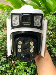 Solar Camera 4G Yoosee P10-4G màu đen 2 mắt 2 khung hình, khe sim 4G - Mẫu Mới (8 LED + Còi báo động trắng + Pin 168 giờ liên tục + App: V380 PRO)