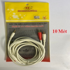 Dây AV 3 đầu HJD-AST3100 dài 10 Mét . Đồng nguyên chất 100% --- Giá áp dụng Hộp 20s, ít hơn +1k