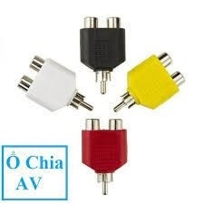 Jack chia AV 1BS - 2BS mạ xi trắng ( Bịch)