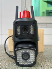Camera Wifi 12MP Yoosee F36 - Black CÓ LED | 4K | Ngoài trời | 2 ống kính 2 khung hình
