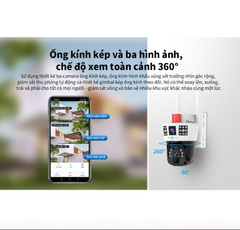 Camera 4G Vstarcam BG661TR 3 Khung Hình+Solal Năng Lượng --- Dùng Sim 4G , Solar