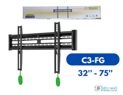 Khung treo tivi cố định C3-FG (32″- 75″ | Có khóa bảo vệ | Full VAT )