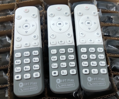 Remote Android tivi box FPT TV206 - Trắng xám