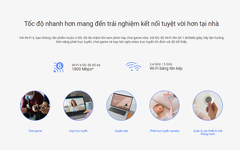 Bộ phát Wi-Fi Mesh 6 Ezviz CS-W3R-R100-X1G8GM, chuẩn AX1800, dùng bổ trợ sóng wifi cho Camera Ezviz