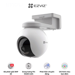 Camera Wifi EZVIZ có PIN và SOLAR CB8 2K (3MP xoay | All In One) - Outdoor
