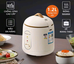 NỒI CƠM ĐIỆN MINI CHIGO 1,2L ĐA NĂNG NẤU HẦM SÚP CHÁO TRẮNG (T8) - MỚI