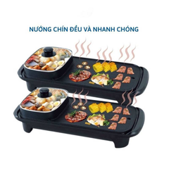 BẾP NƯỚNG DÀI KÈM NẤU LẨU 2IN1 MÃ 1298 (T8) (CÁI)