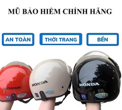 MŨ BẢO HIỂM HONDA NỬA ĐẦU CÓ KÍNH 12 NAM NỮ (CÁI)