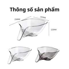 RỔ NHỰA RỬA RAU CỦ THẾ HỆ MỚI CÓ PHỄU THOÁT NƯỚC-(CÁI)