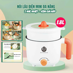 CA LẨU CHỮ C SHANBAN 18CM MÀU TRẮNG XANH KÈM VỈ HẤP (T36) (CÁI)