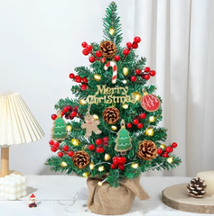 CÂY THÔNG NOEL MINI 60CM ĐỂ BÀN TRANG TRÍ GIÁNG SINH XANH- TRẮNG (T27)- MÃ MỚI (CÂY)