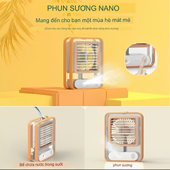 QUẠT TÍCH ĐIỆN MINI PHUN SƯƠNG NANO HÌNH TRONG SUỐT MẪU MỚI 2023 (T40) (CÁI)