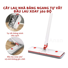 CHỔI LAU NHÀ TỰ VẮT BẢN NGANG 36CM KHÔNG THÙNG THIẾT KẾ XOAY 360 MÃ MỚI 2023 (T40) (CÁI)