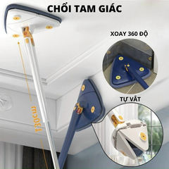 CÂY LAU NHÀ ĐA NĂNG TAM GIÁC THẾ HỆ MỚI 360°XOAY CÓ THỂ ĐIỀU CHỈNH LÀM SẠCH CÂY LAU NHÀ (T30) (CÁI)