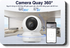 Sắp về --- Camera IP wifi 360 độ 3MP EZVIZ H6C PRO 2K (Bản quốc tế | Hỗ trợ tần số 5.0Ghz)